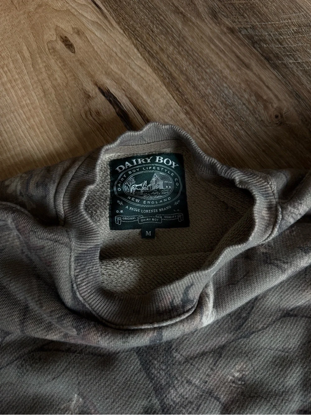 Dairy Boy EVERGREEN CAMO/ORANGE crewneck medium - Picture 4 of 5